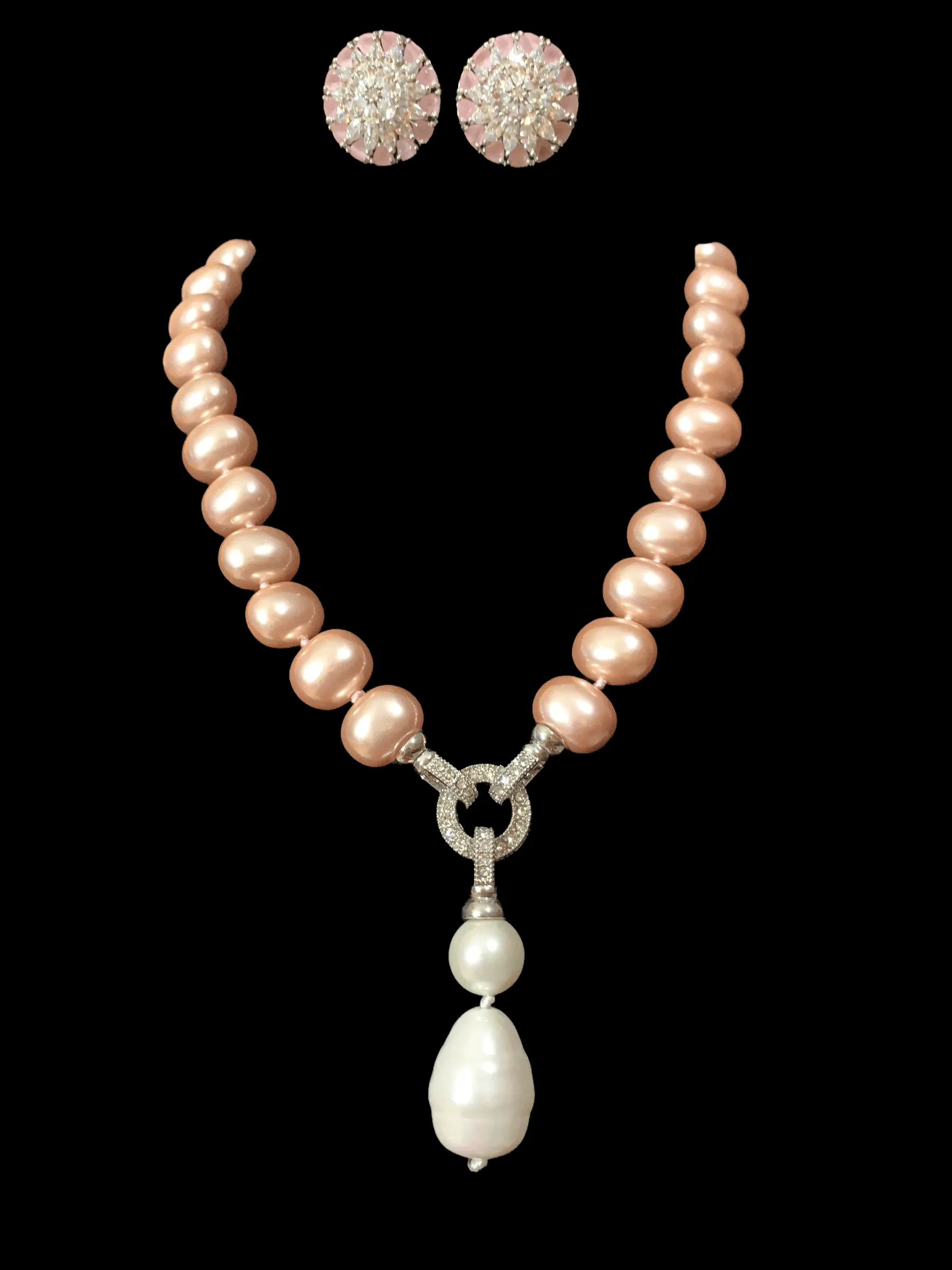 NS13 Pearl necklace set ( READY TO SHIP )