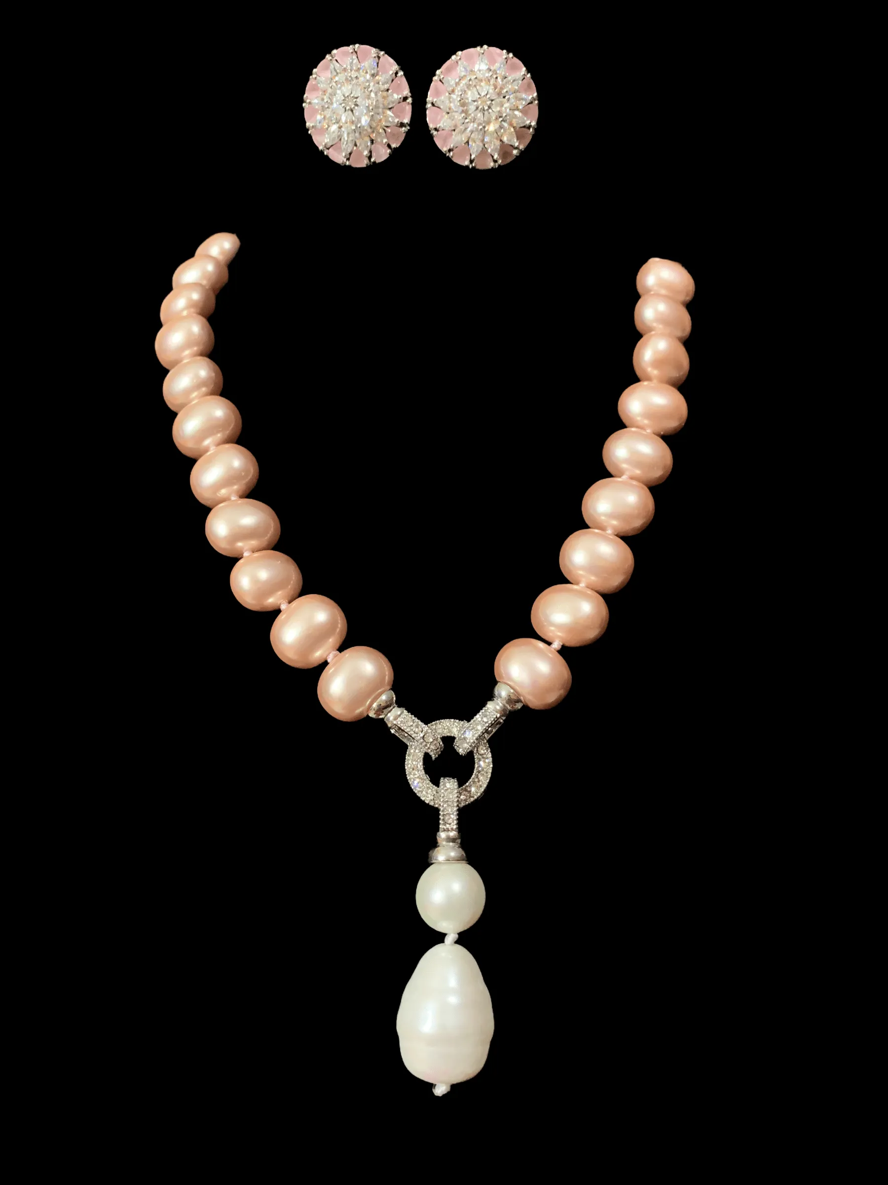 NS13 Pearl necklace set ( READY TO SHIP )