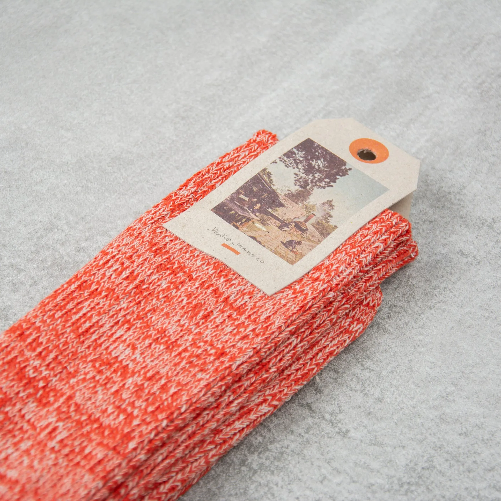 Nudie Chunky Sock Rebirth - Redmelange