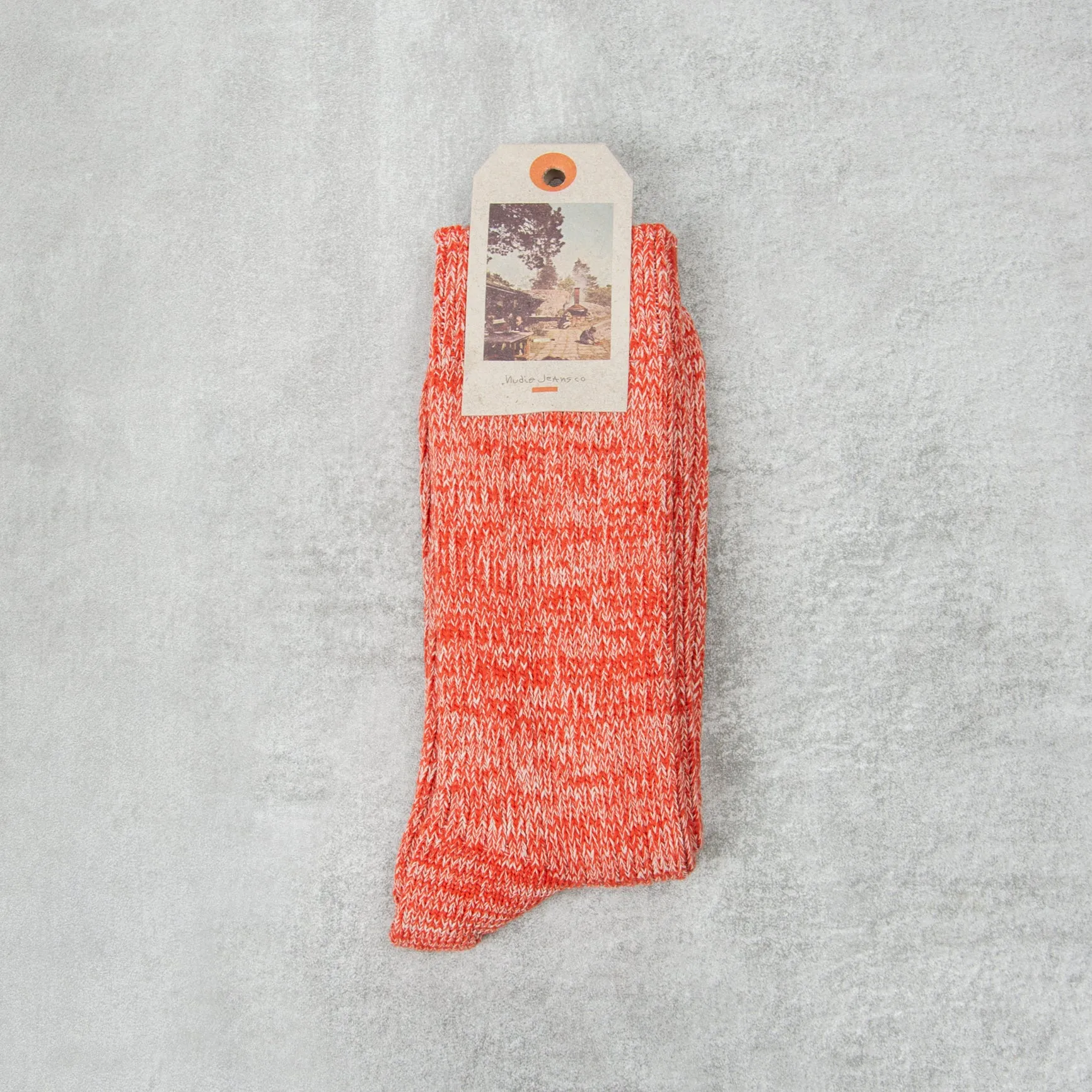 Nudie Chunky Sock Rebirth - Redmelange