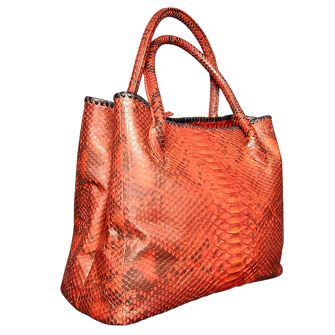 Orange Ochre Tassel Tote Bag