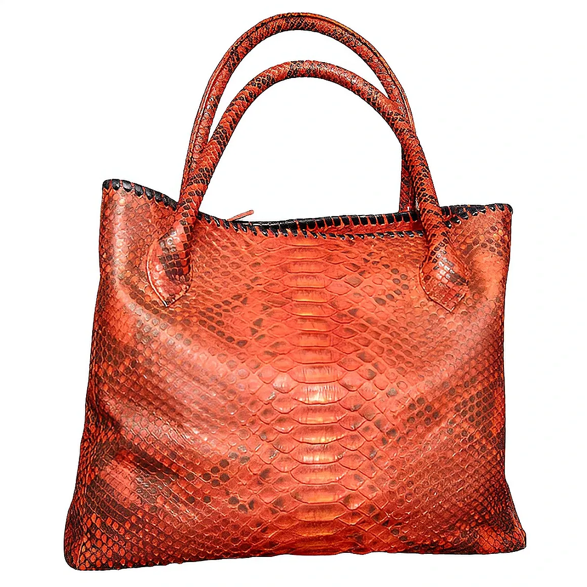 Orange Ochre Tassel Tote Bag