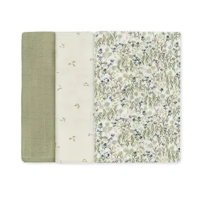 Organic Baby Muslin Squares Set of 3 - Riverbank - Avery Row