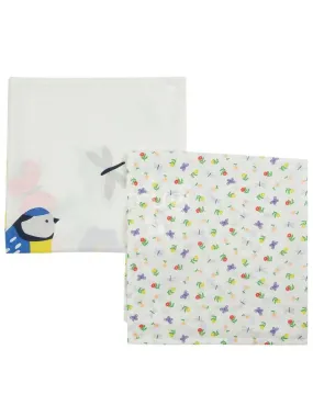 Organic Cotton Floral Bird Muslin 2 Pack by Frugi