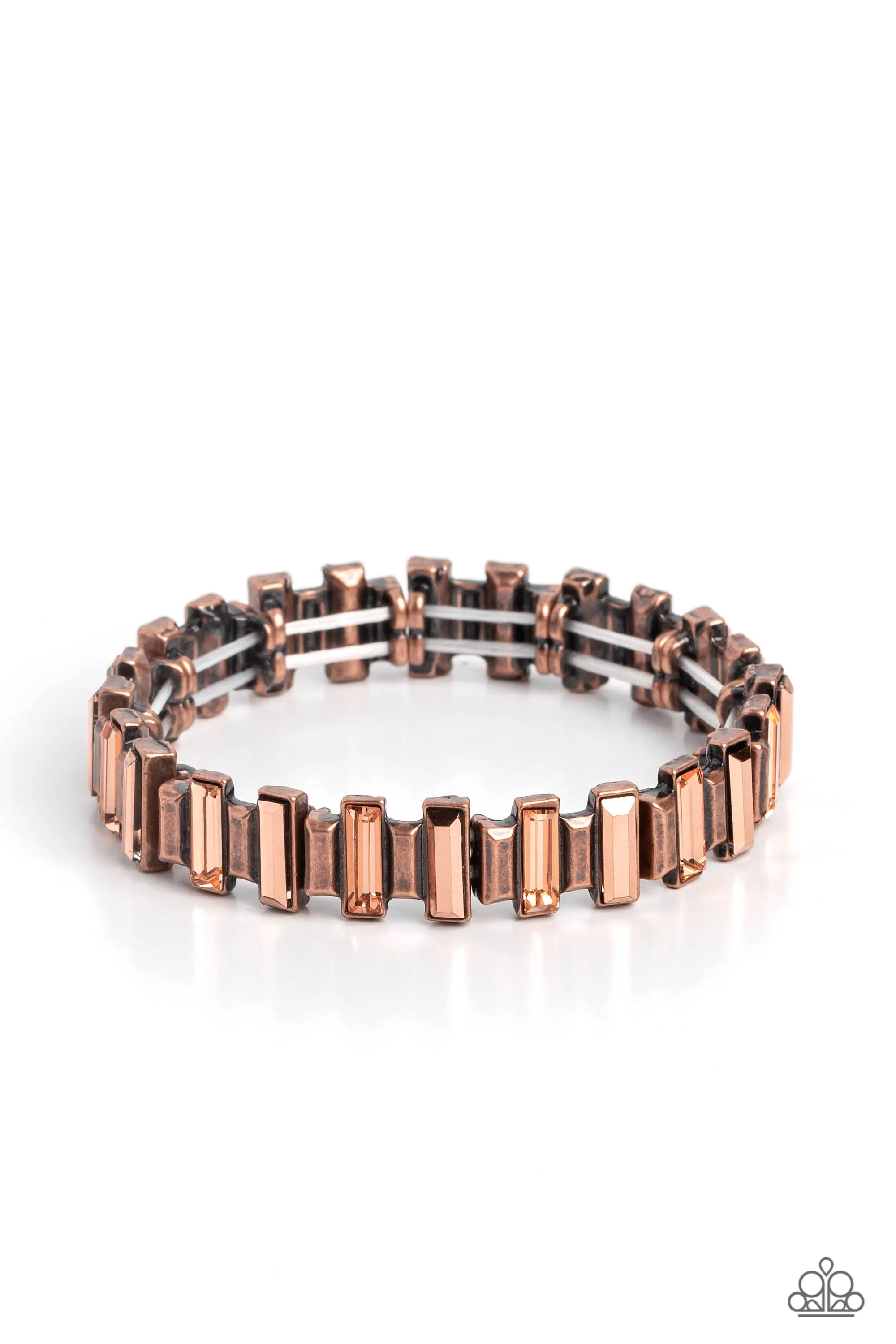 Paparazzi BURSTING the Midnight Oil  Copper Bracelet