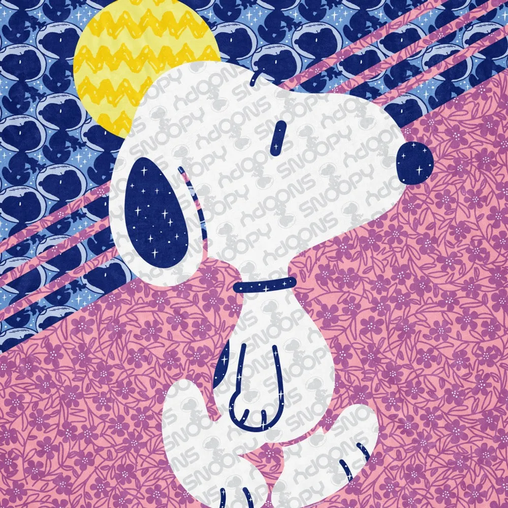 Peanuts Snoopy Pattern Mix Sherpa Blanket