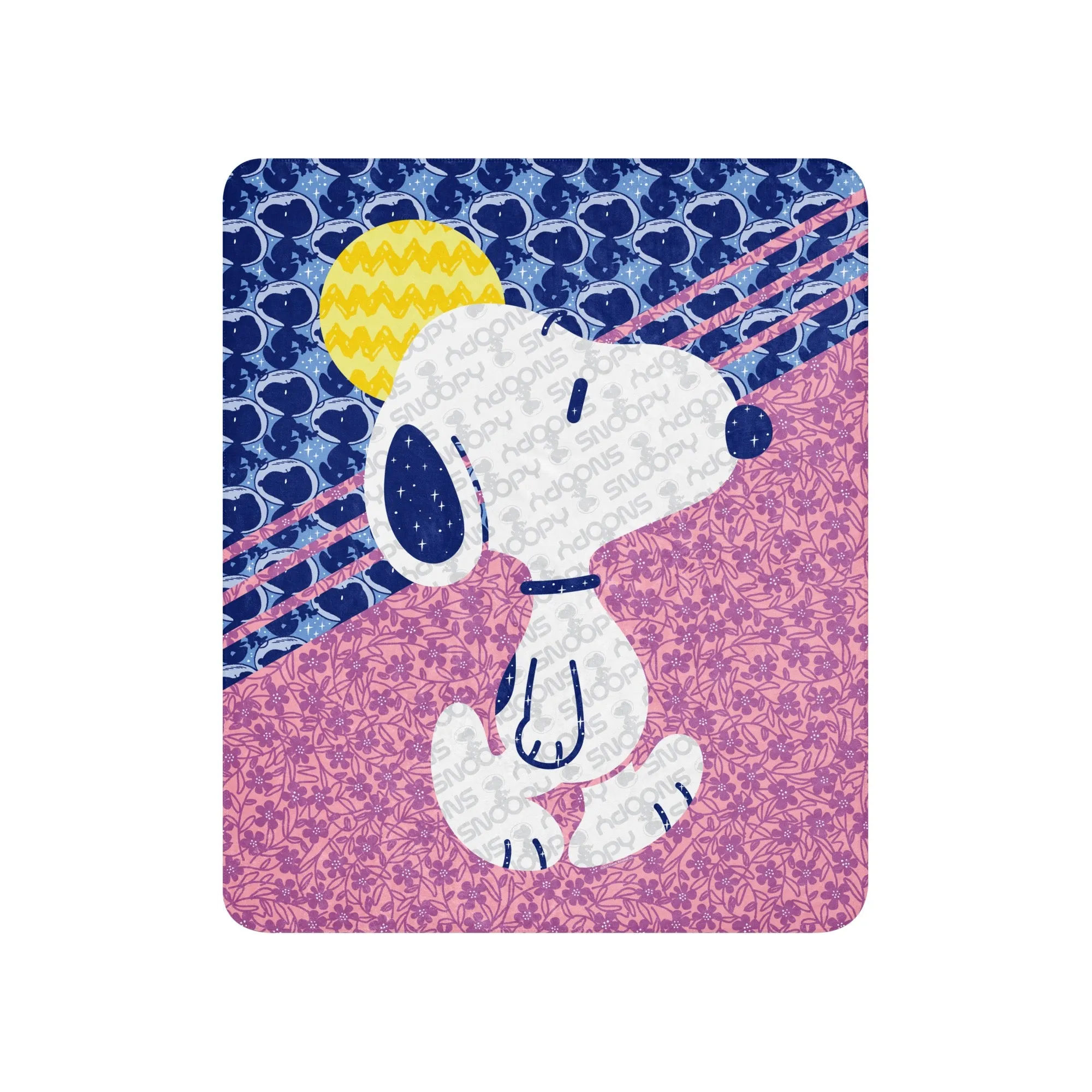 Peanuts Snoopy Pattern Mix Sherpa Blanket