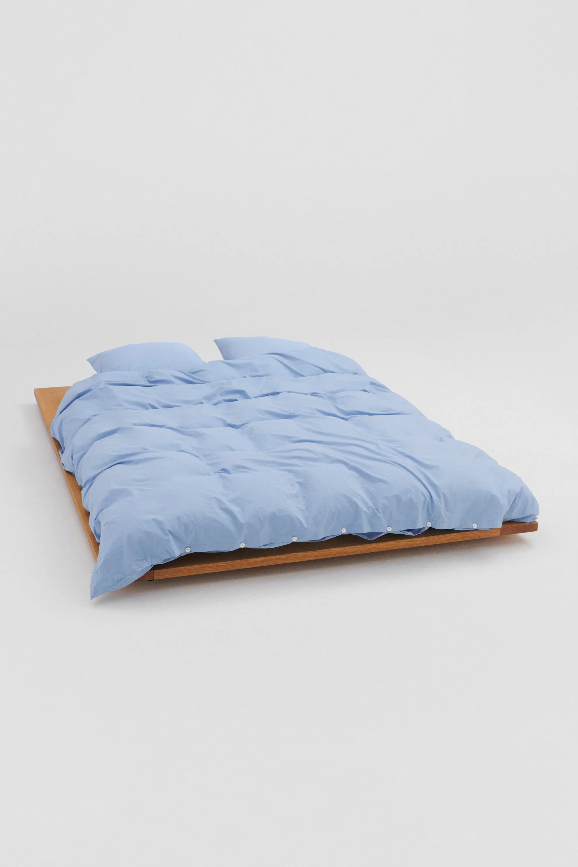 Percale King Duvet Cover Island Blue