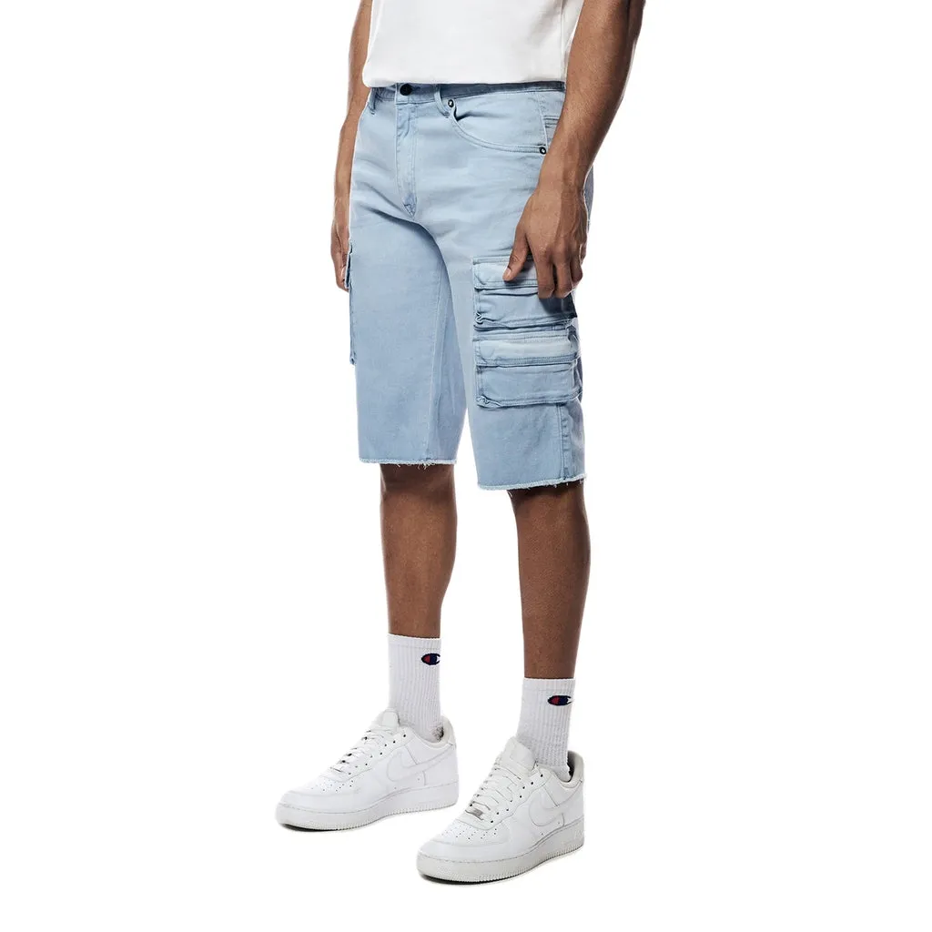 Pigment Dyed Twill Utility Shorts  -Dusty Seabreeze