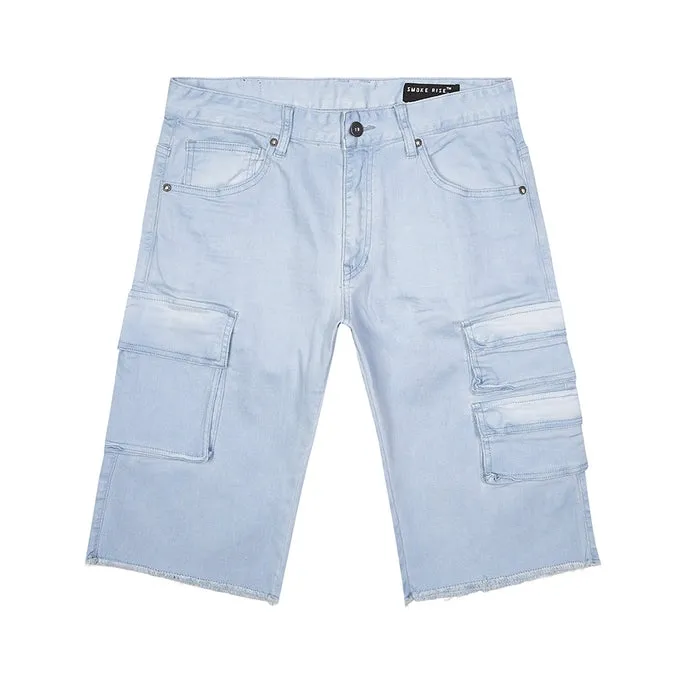 Pigment Dyed Twill Utility Shorts  -Dusty Seabreeze