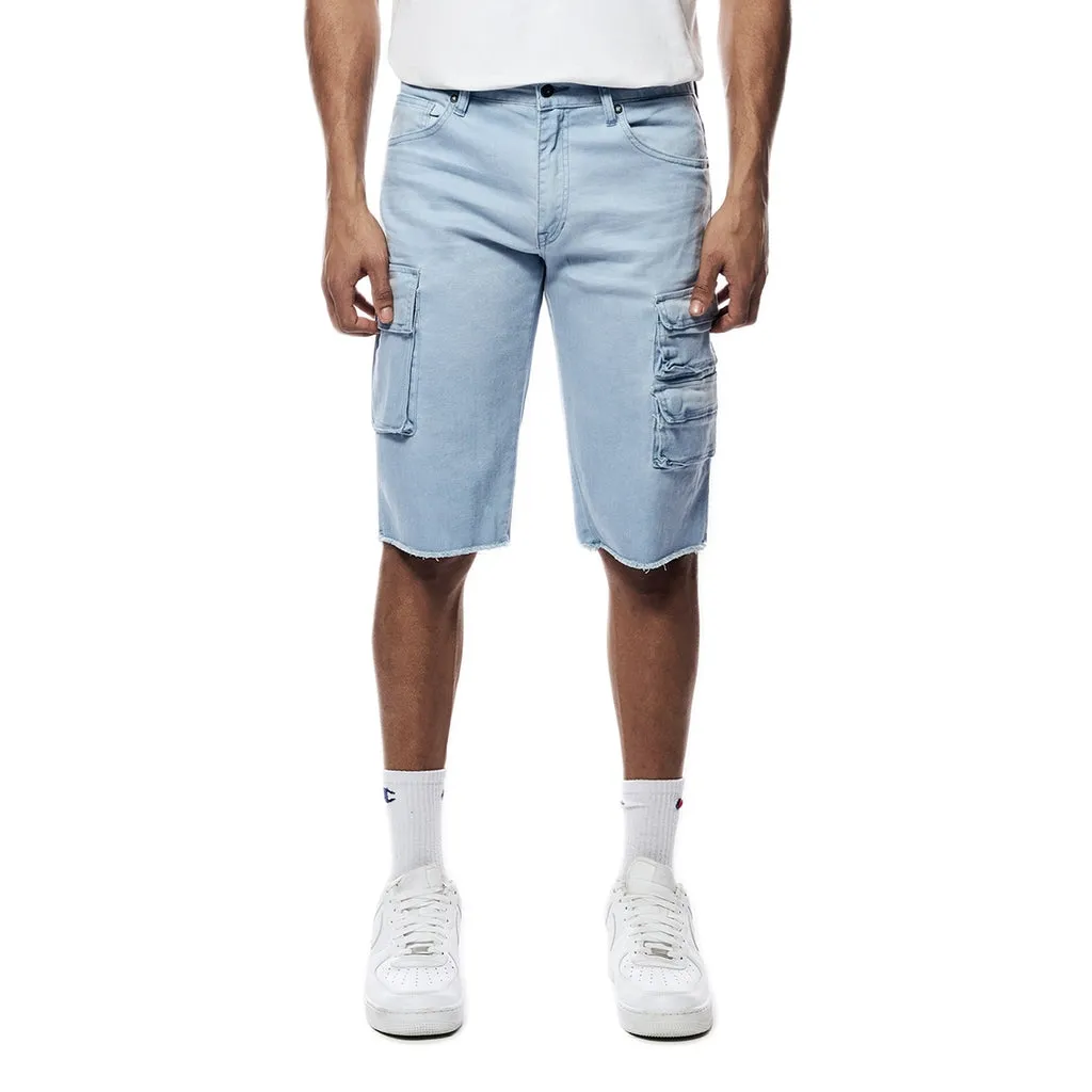 Pigment Dyed Twill Utility Shorts  -Dusty Seabreeze