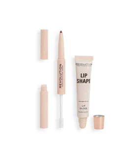 Revolution - Set de labios Lip Shape - Brown Nude