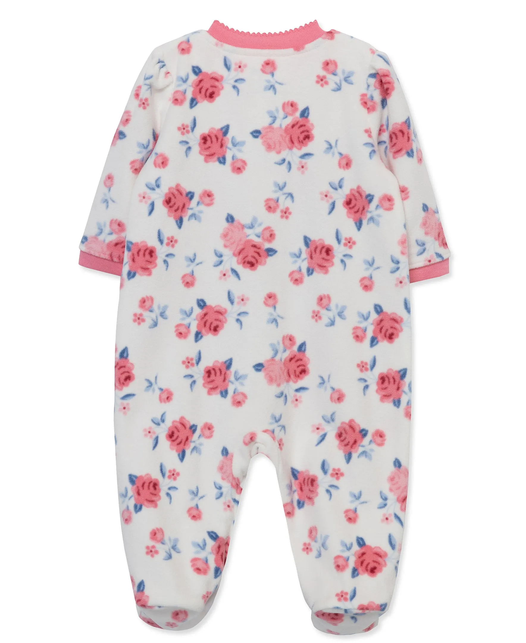 Rose Fleece 2-Way-Zip Sleeper Footie (3M-9M)