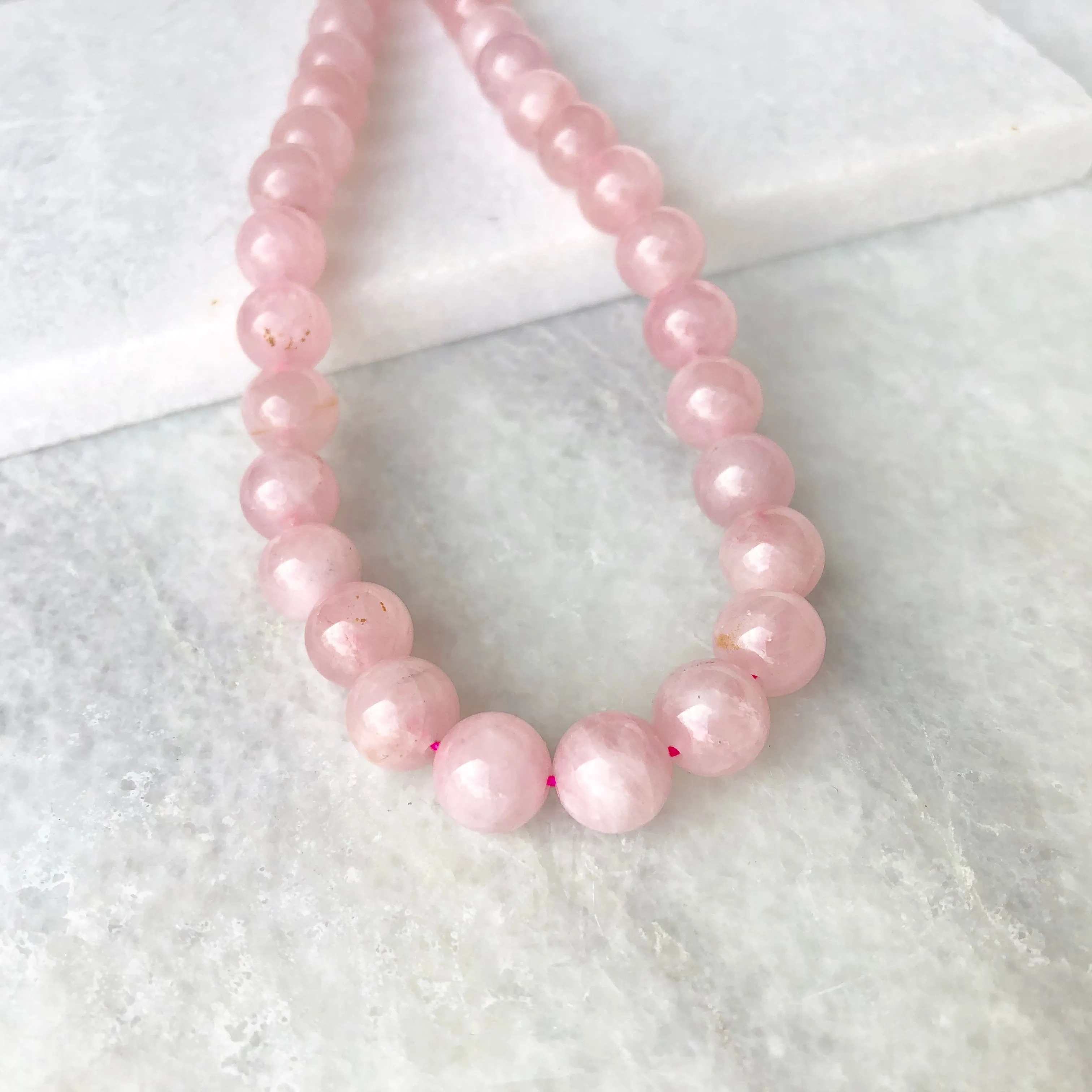 Rose Quartz Bead Strand