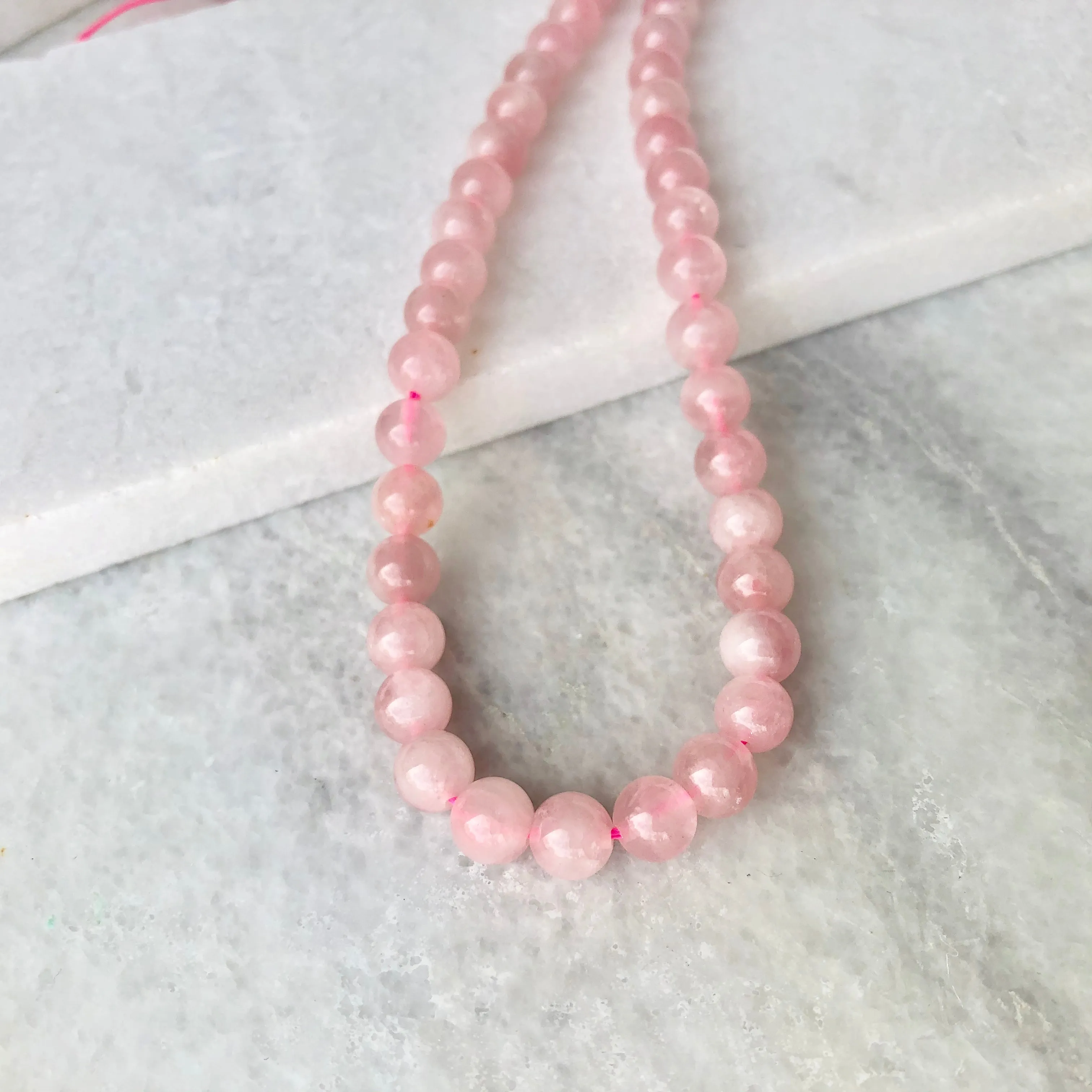 Rose Quartz Bead Strand