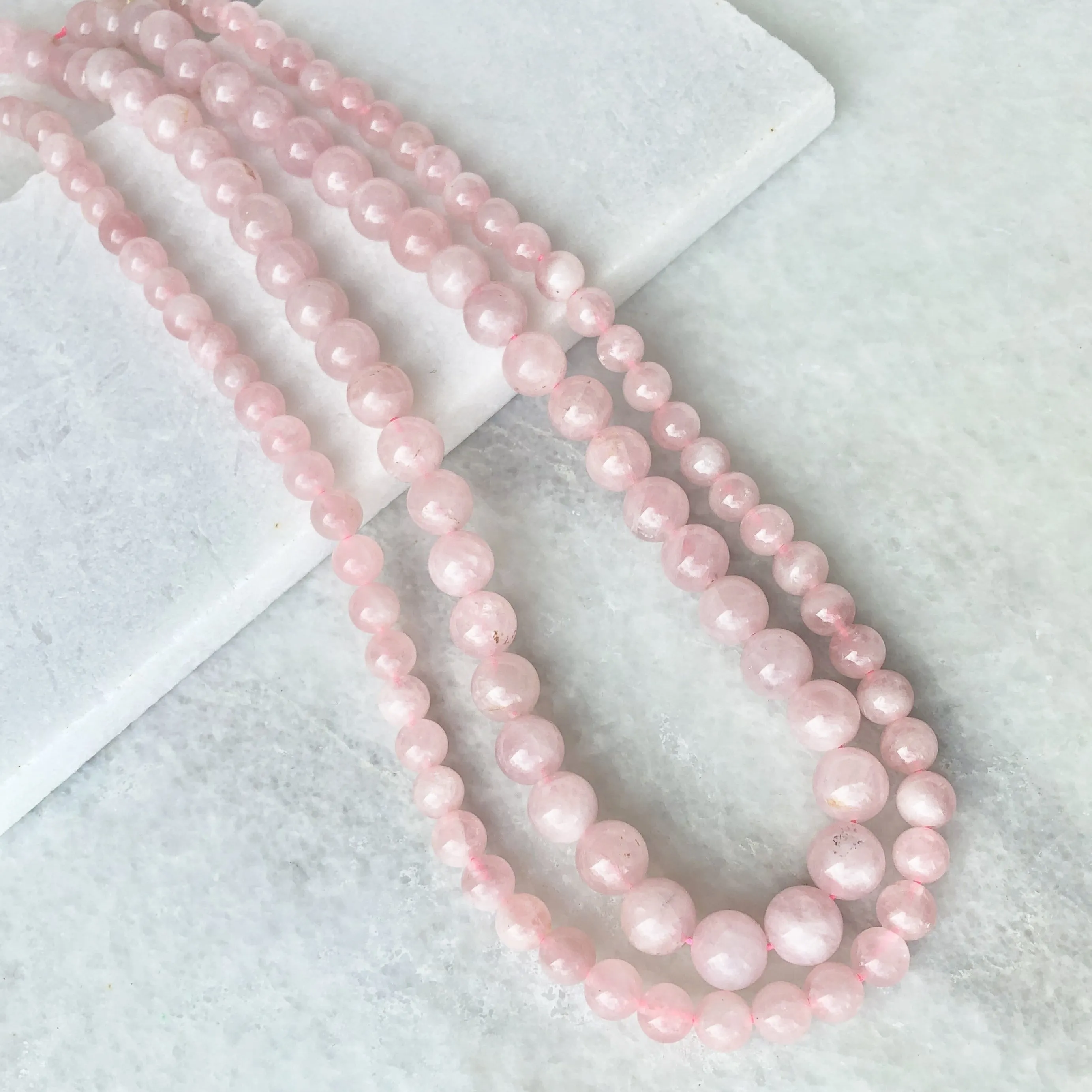 Rose Quartz Bead Strand