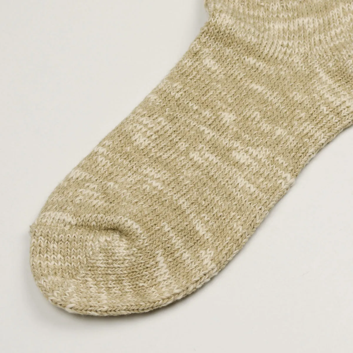 RoToTo - Low Gauge Slub Crew Socks - Beige