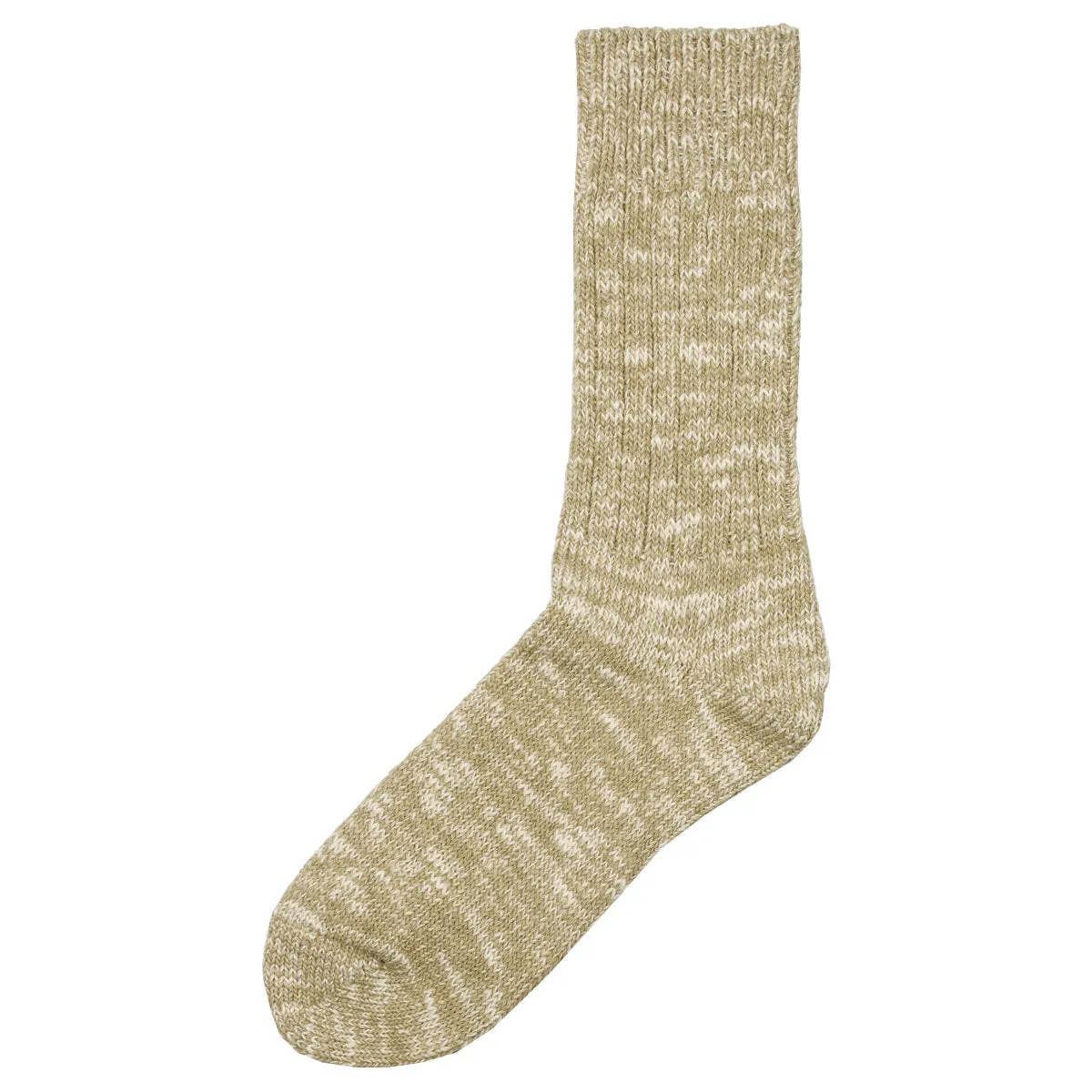 RoToTo - Low Gauge Slub Crew Socks - Beige