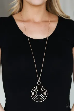 Running Circles In My Mind - Rose Gold Paparazzi Necklace