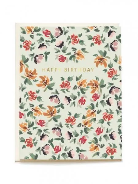 Sage Posy Birthday Card