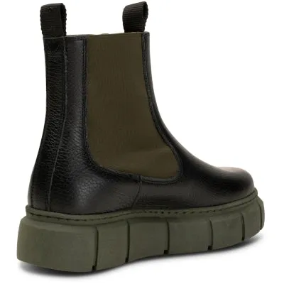 Shoe The Bear Tove Chelsea Boot-Black/Khaki-STB2072