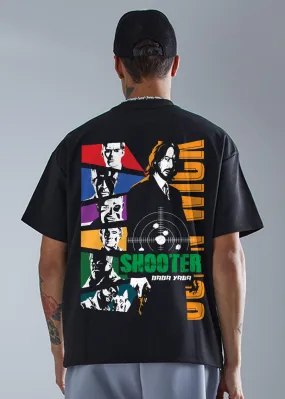 Shooter Men Oversized Printed T-Shirt