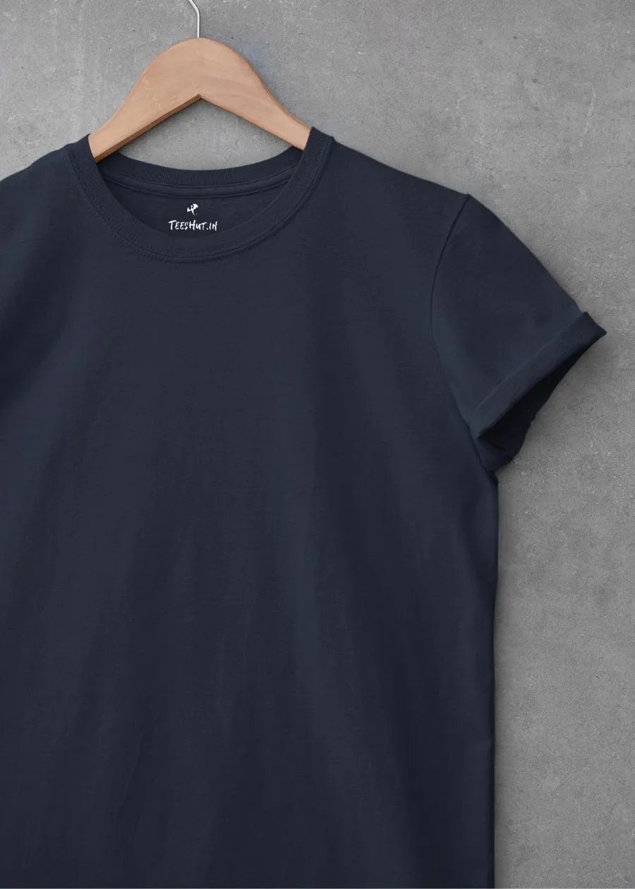 Solid Men Half Sleeve T-Shirt - Classic Navy