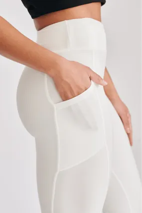 Solid Sheer White with Pockets