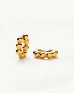 Sphere Beaded Huggies | 18ct Gold Plated Vermeil