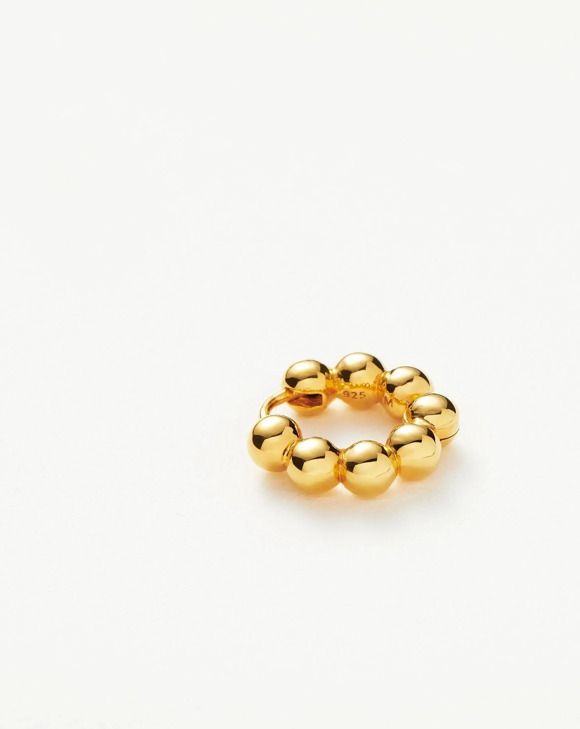 Sphere Beaded Huggies | 18ct Gold Plated Vermeil