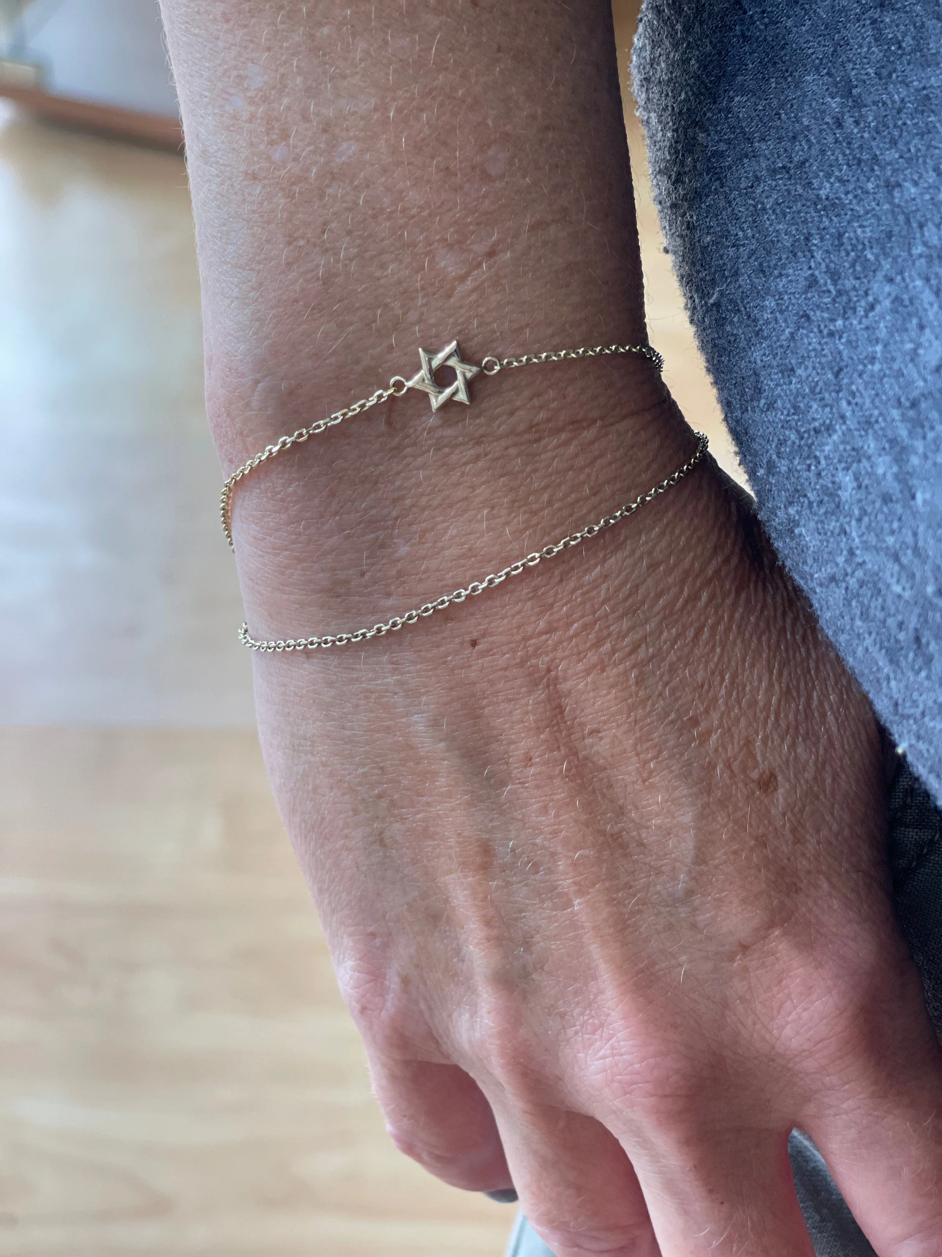 Star of David Bracelet 14k