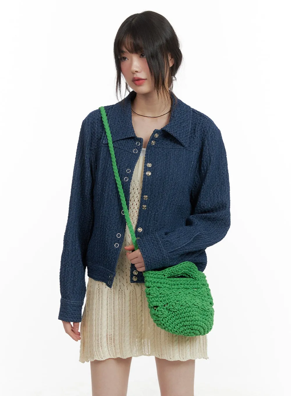 Straw Crochet Crossbody Bag CA411