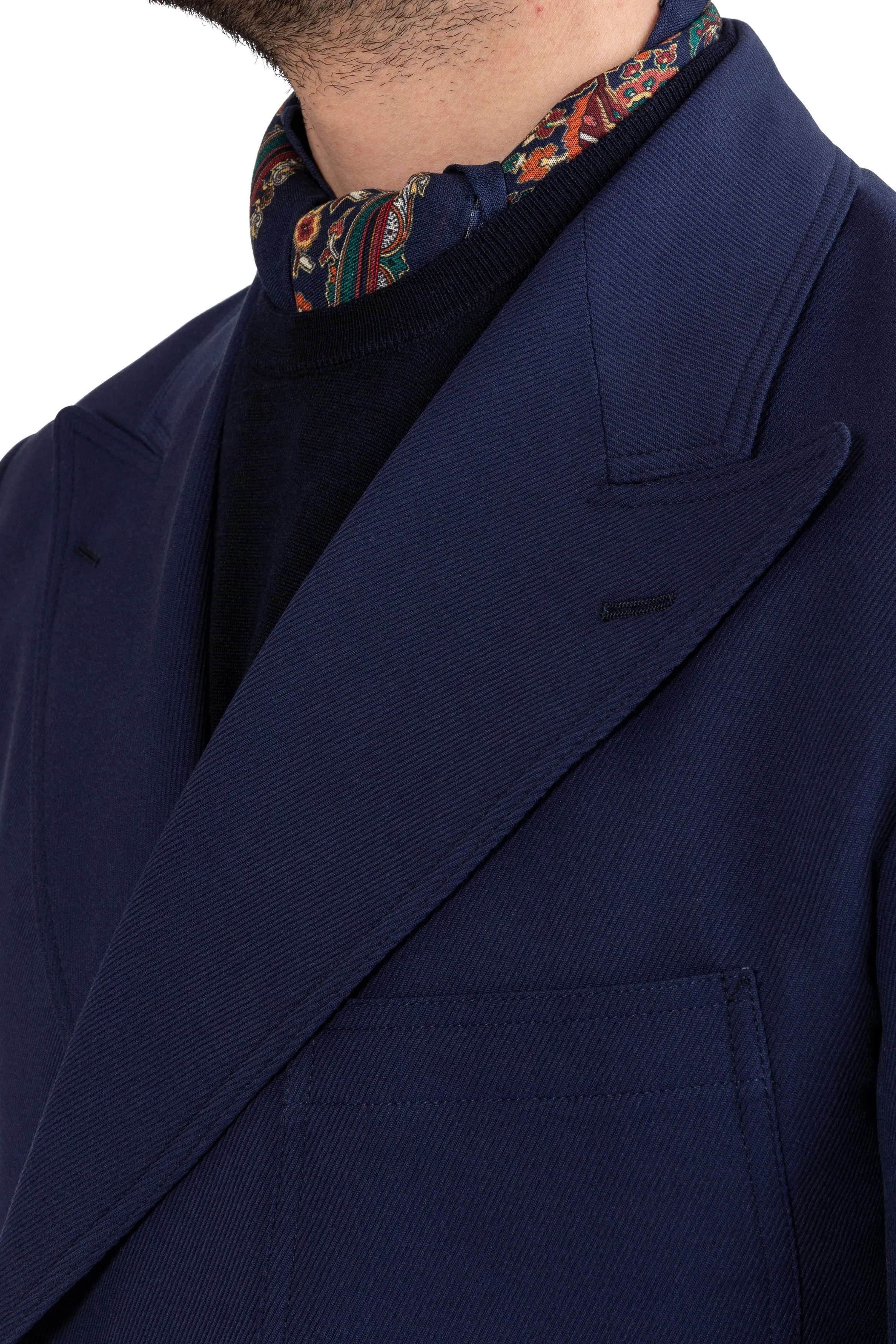 The Armoury Model 16B Navy Wool Cotton Twill DB Suit