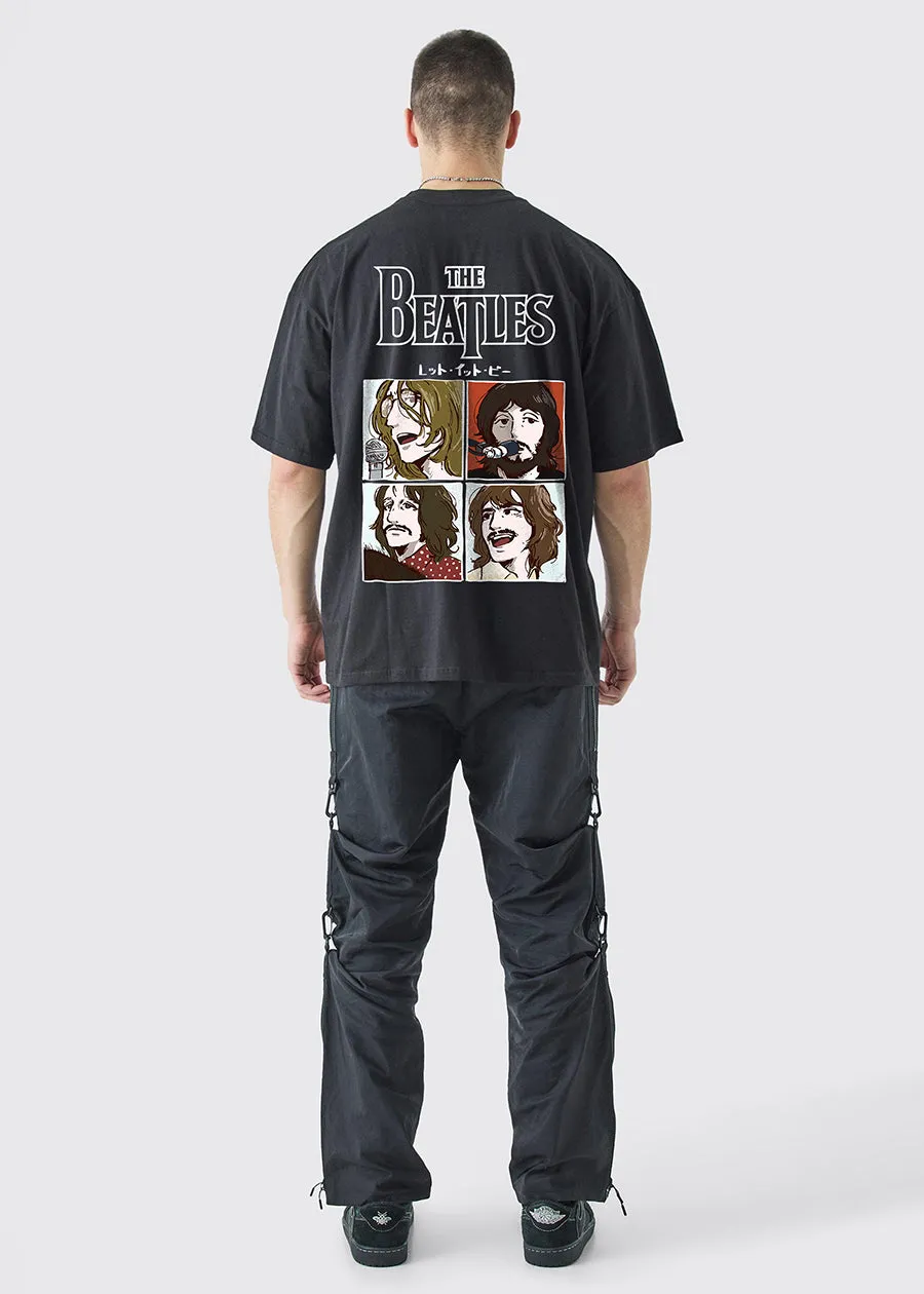 The Beatles Men Oversized Printed T-Shirt