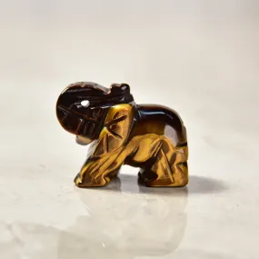 Tiger Eye Elephant 1.5 Gemstone Carving