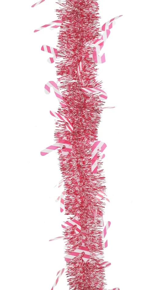 Tinsel with Candy Canes Asst (2m)