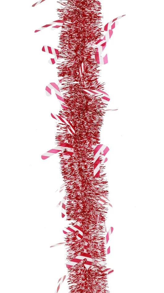 Tinsel with Candy Canes Asst (2m)