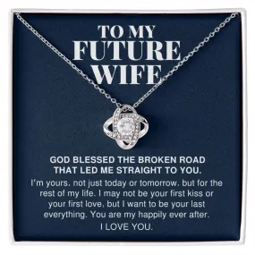 To My Future Wife Gift, I'm Yours Romantic Love Knot Necklace