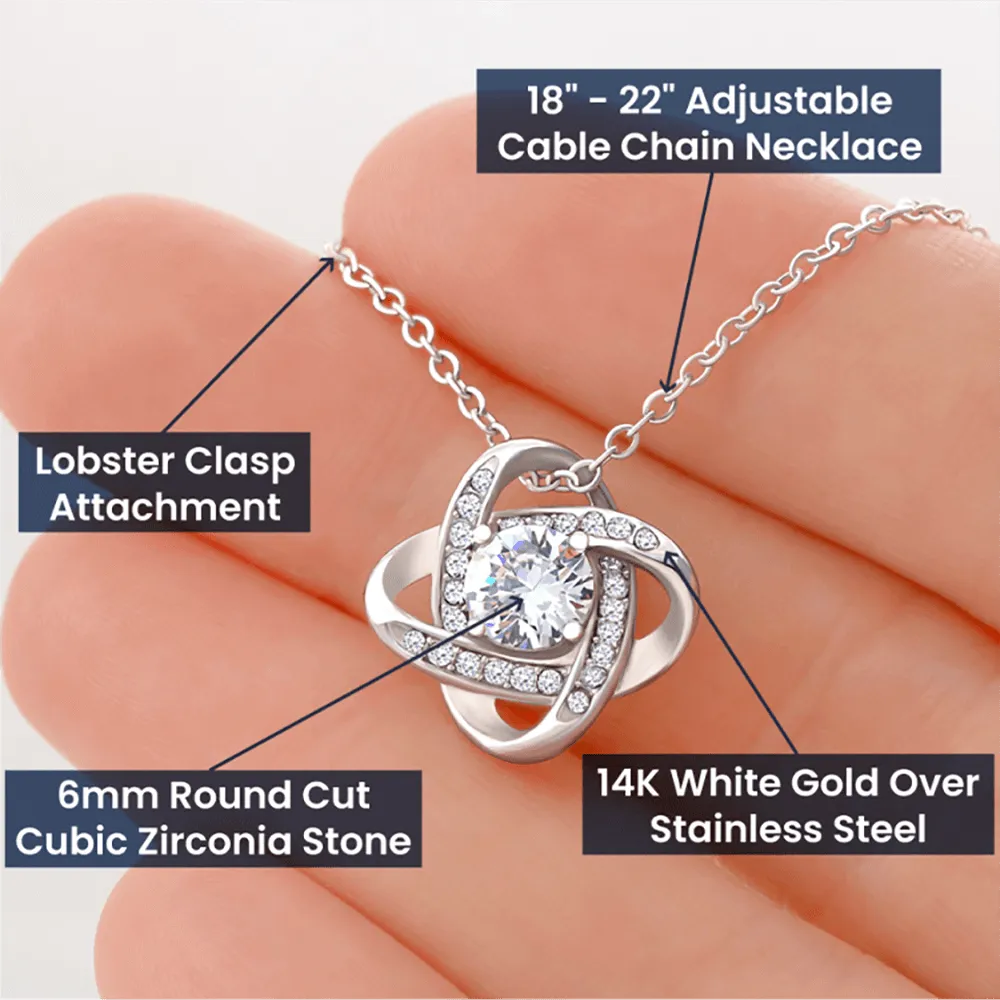 To My Soulmate Gift The Memories We Made, Romantic Love Knot Necklace