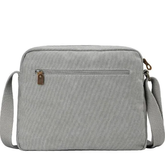 Troop London Organic Cotton Across Body Bag  | Ash Grey