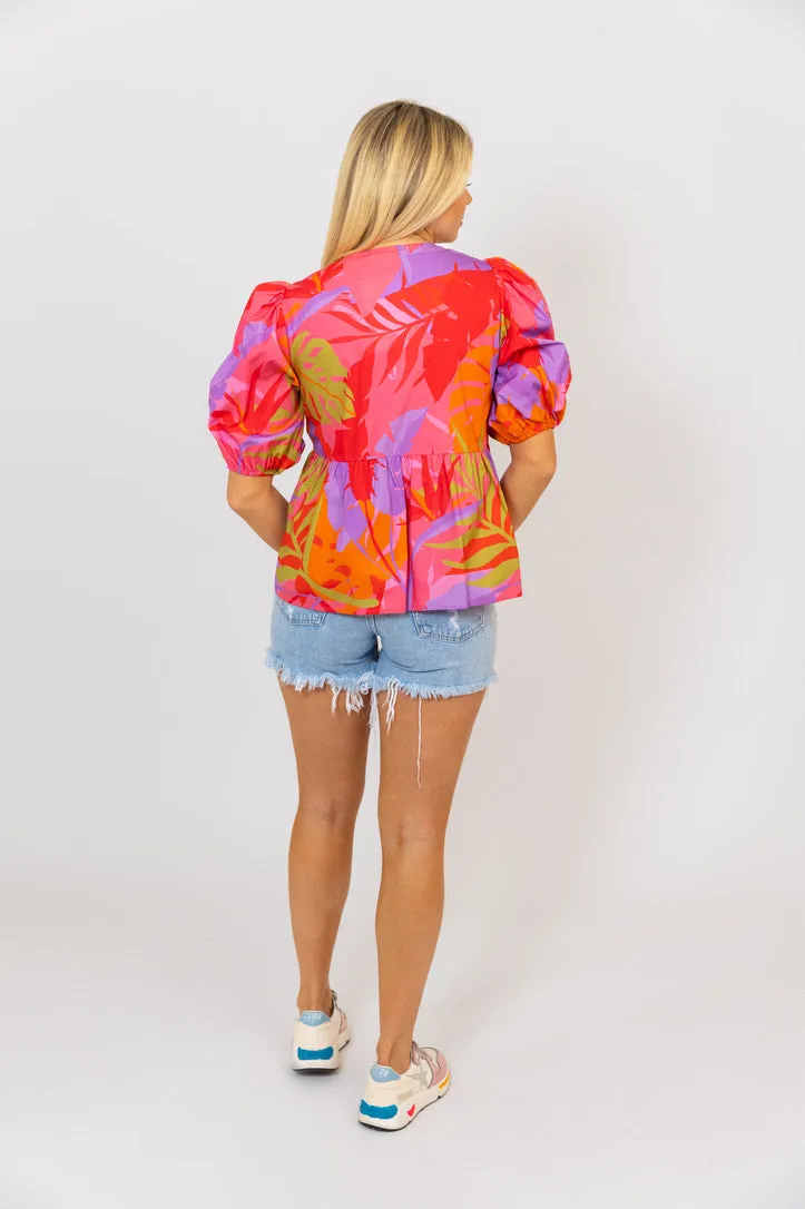 Tropical Knot Tie Top