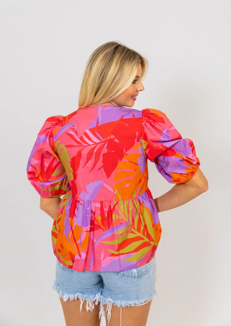 Tropical Knot Tie Top