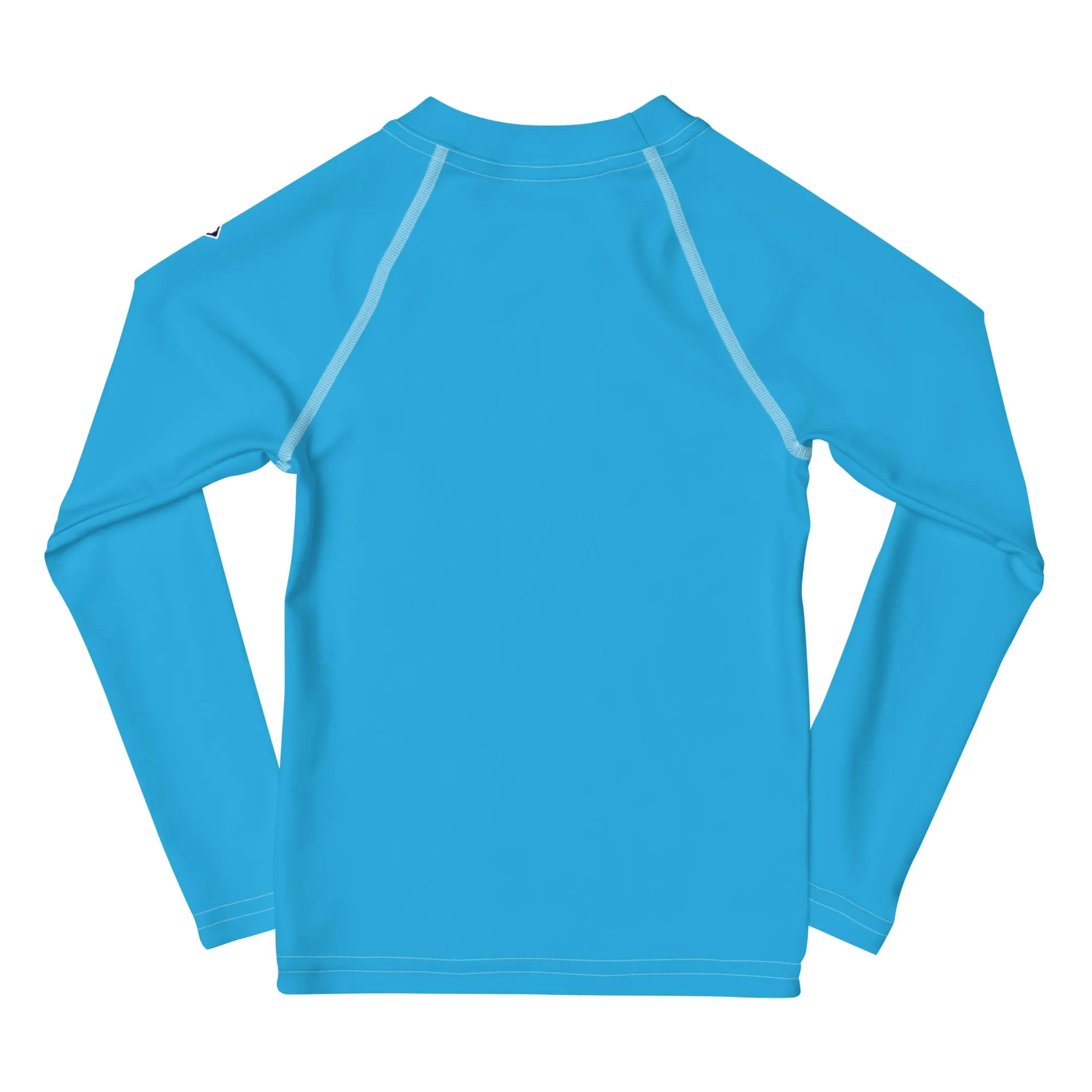 Urban Explorer: Boys' Solid Color Rash Guards for Adventures - Cyan