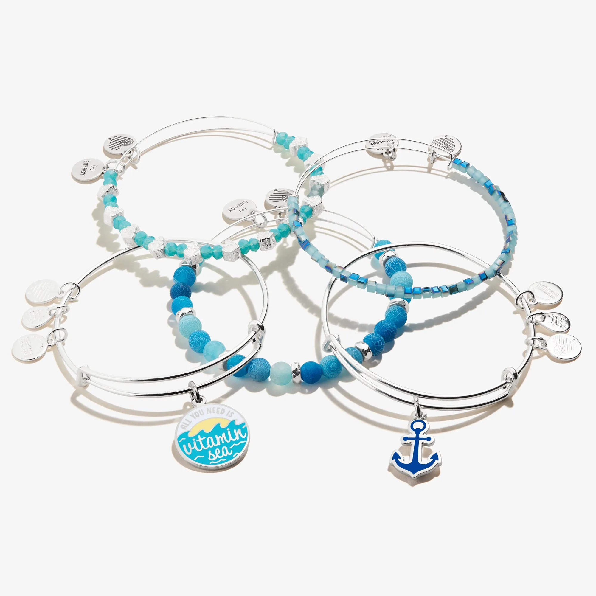 'Vitamin Sea' Charm Bangle, Set of 5