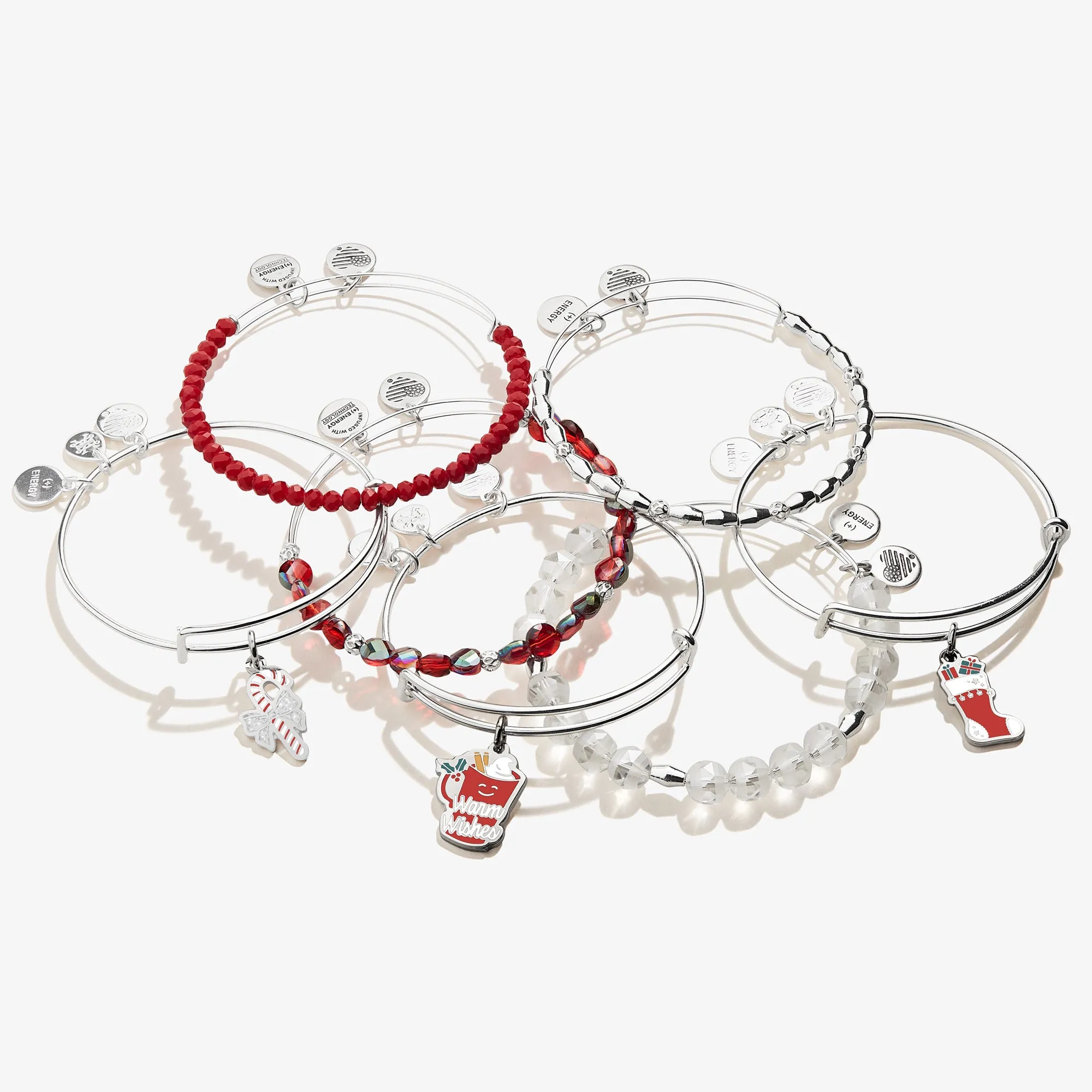 'Warm Wishes' Charm Bangle, Set of 7