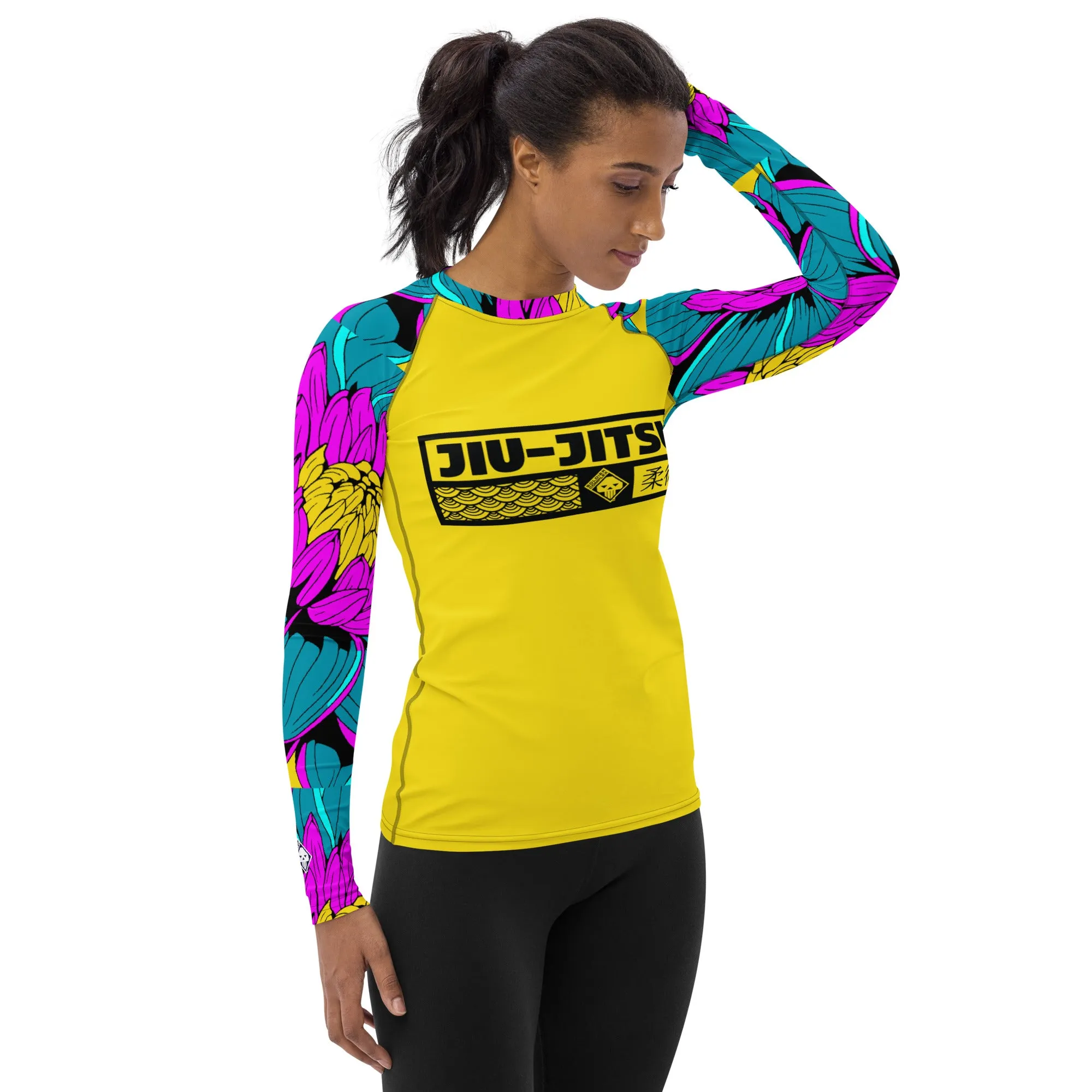 Womens Long Sleeve BJJ Rash Guard - Jiu-Jitsu 020 - Dahlia 001