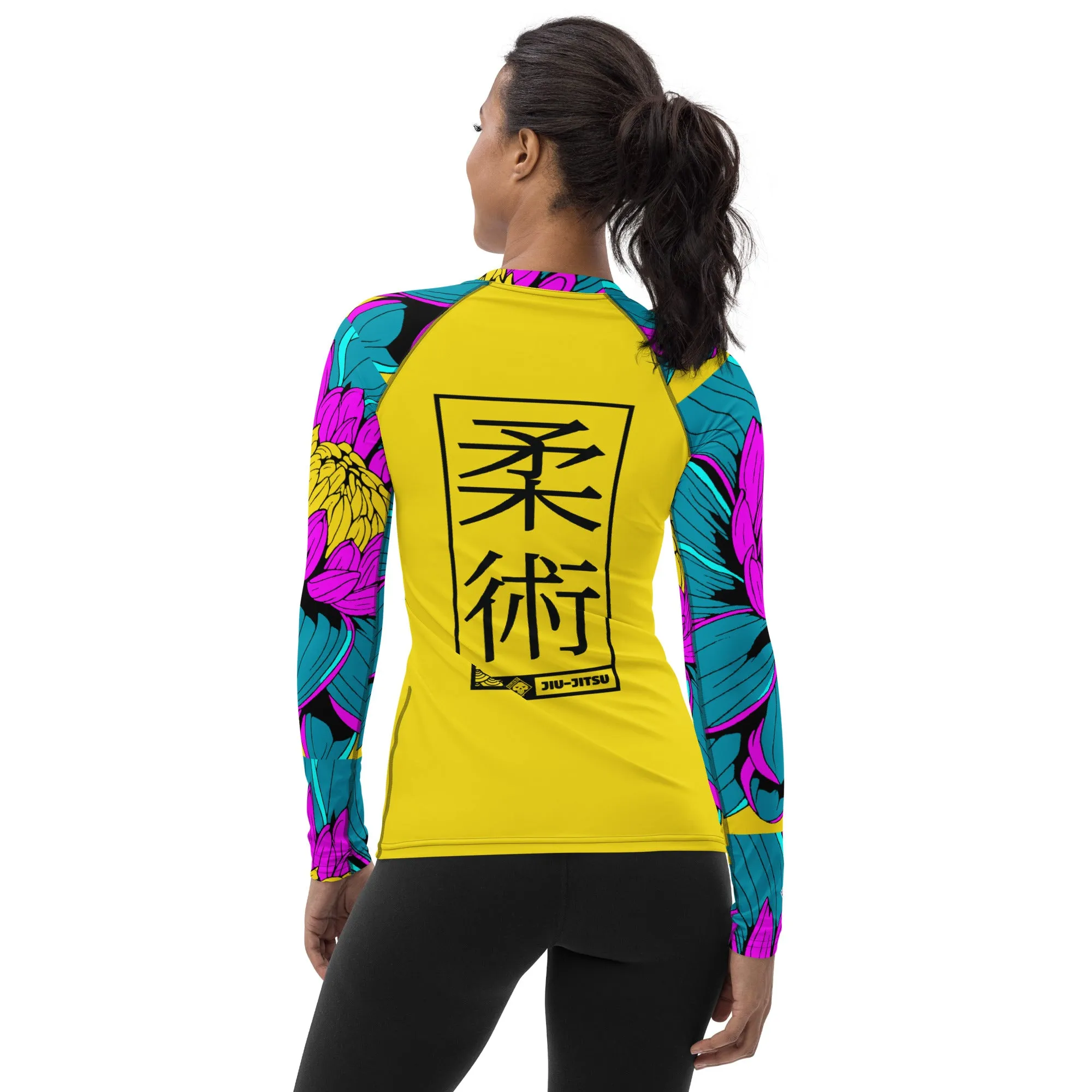 Womens Long Sleeve BJJ Rash Guard - Jiu-Jitsu 020 - Dahlia 001