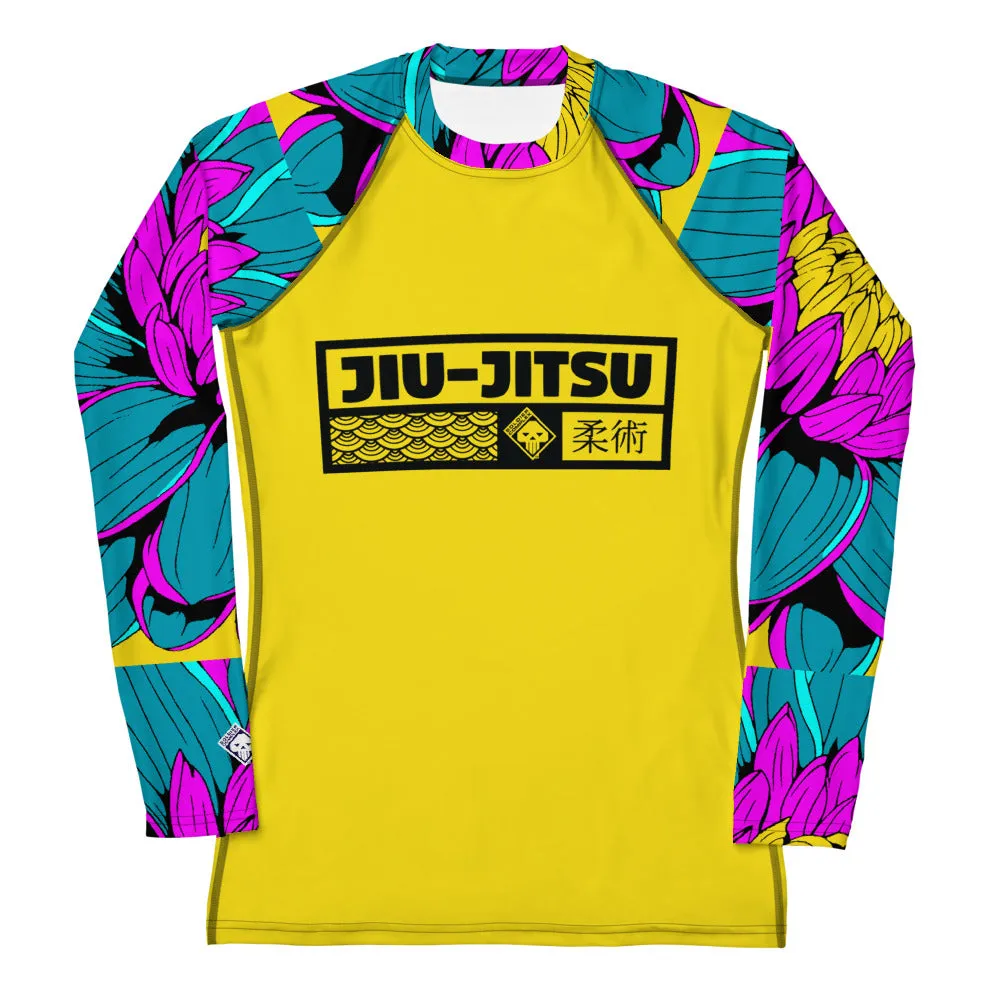 Womens Long Sleeve BJJ Rash Guard - Jiu-Jitsu 020 - Dahlia 001