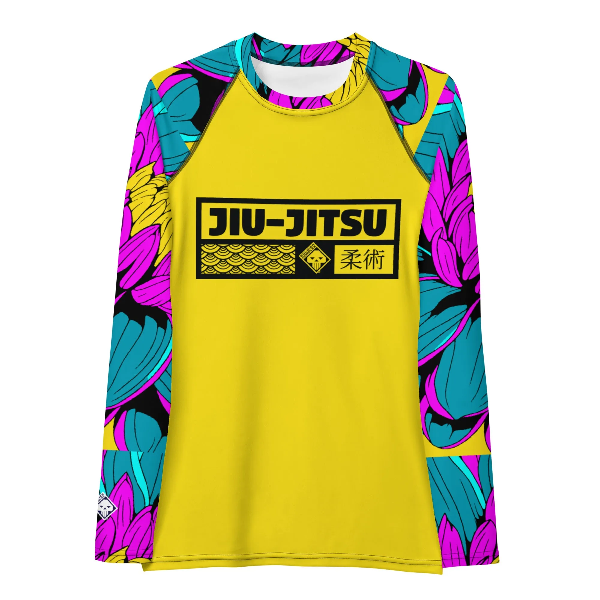 Womens Long Sleeve BJJ Rash Guard - Jiu-Jitsu 020 - Dahlia 001