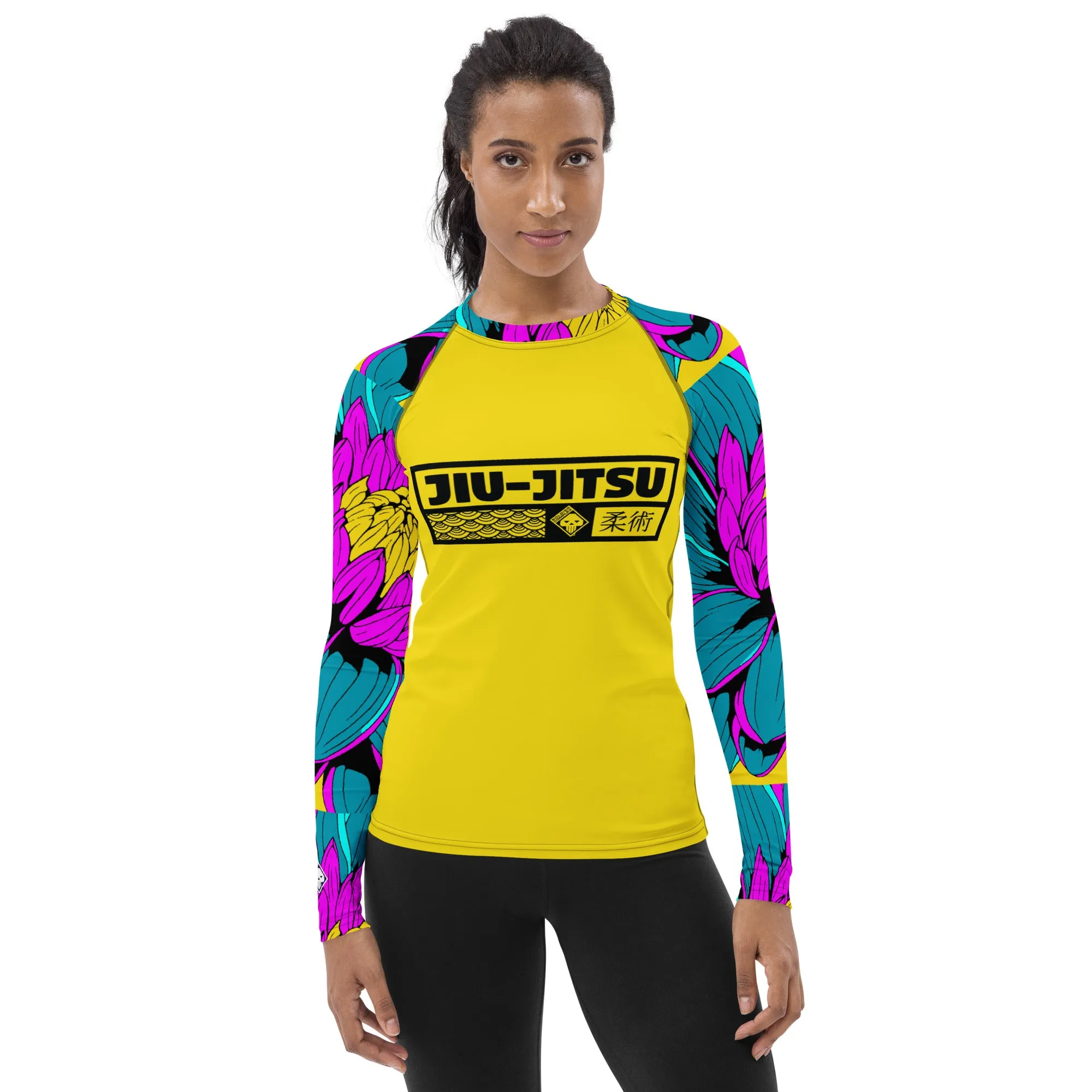 Womens Long Sleeve BJJ Rash Guard - Jiu-Jitsu 020 - Dahlia 001